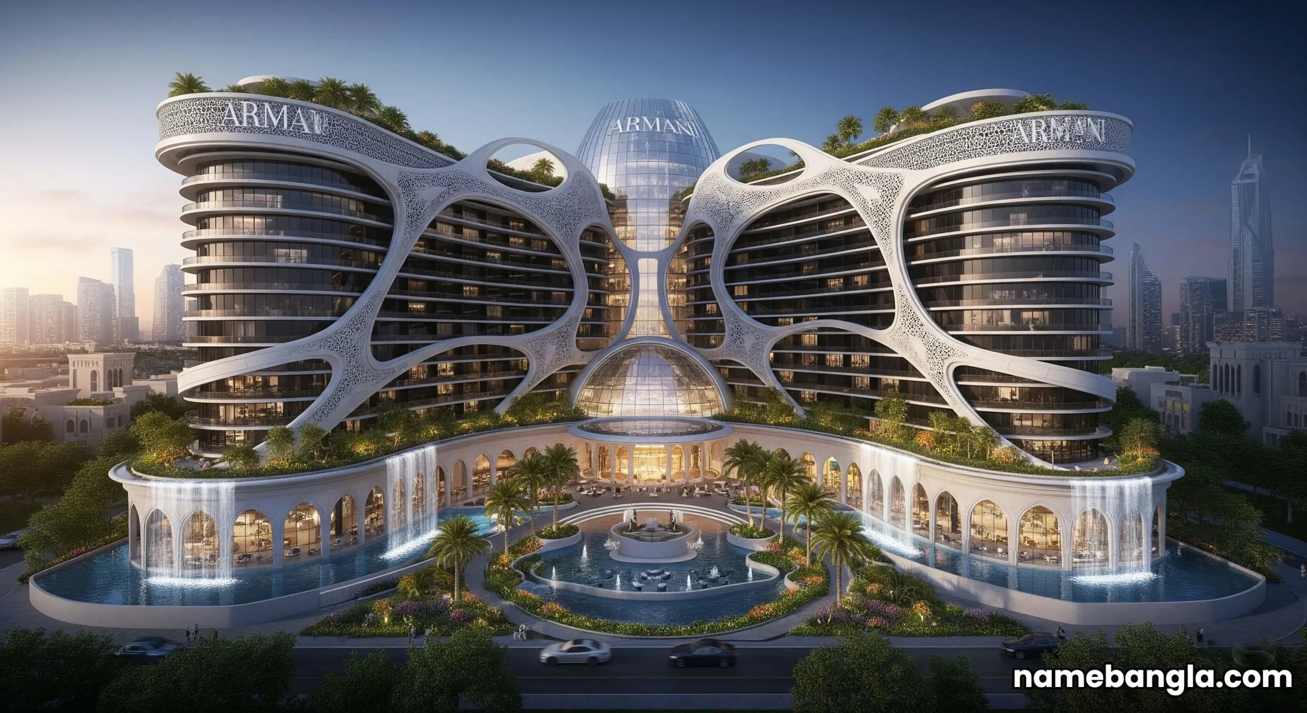 Armani Hotel Diriyah rendering, future luxury hotel.