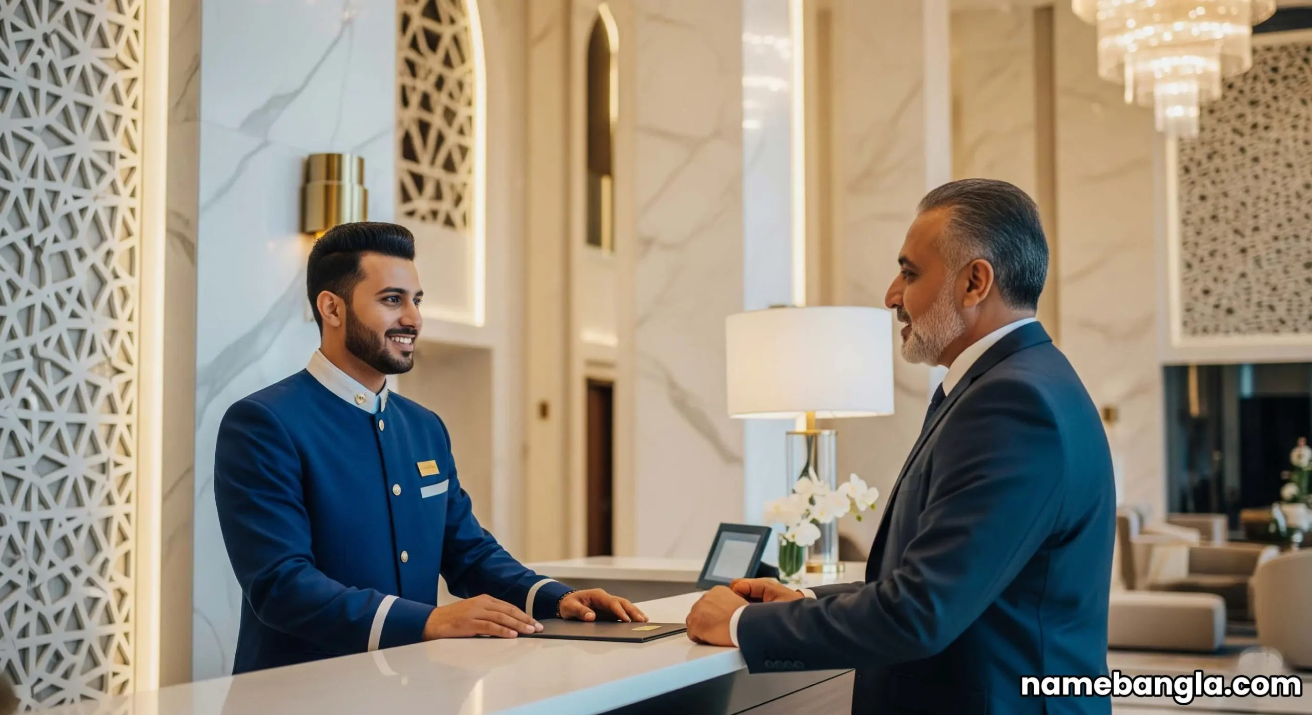 Concierge Service at a High-End Riyadh Serviced Apartment.