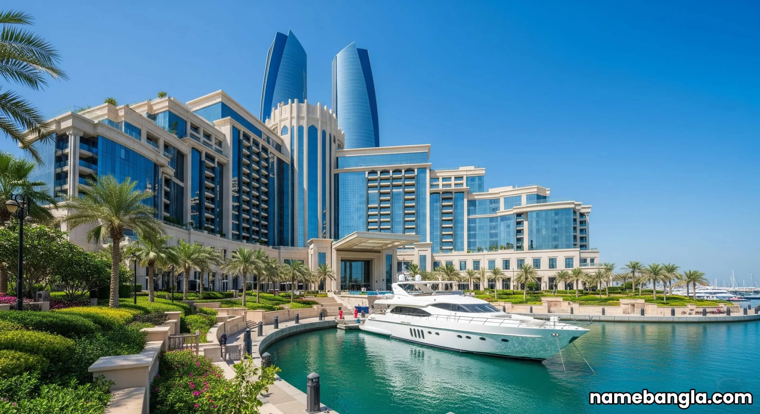 Ultra-luxury yacht charter hotel Abu Dhabi with private marina.