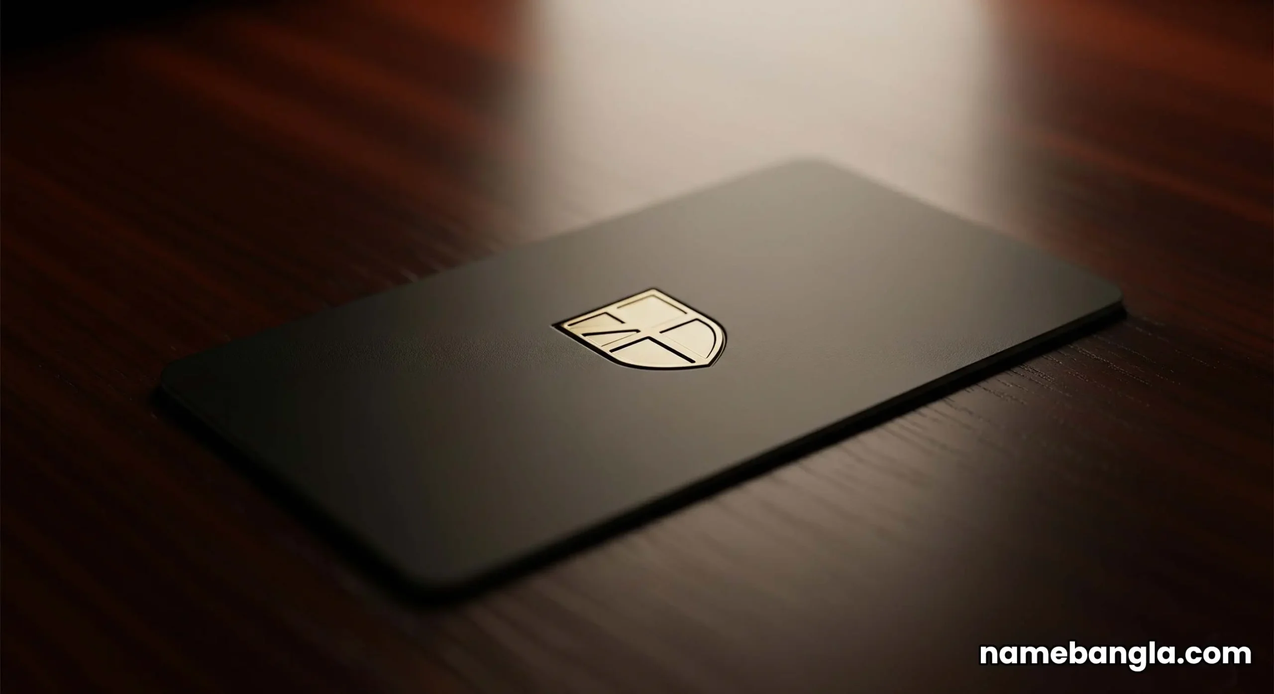 An elegant, black key card with a gold crest, symbolizing access to exclusive Dubai Michelin tables.