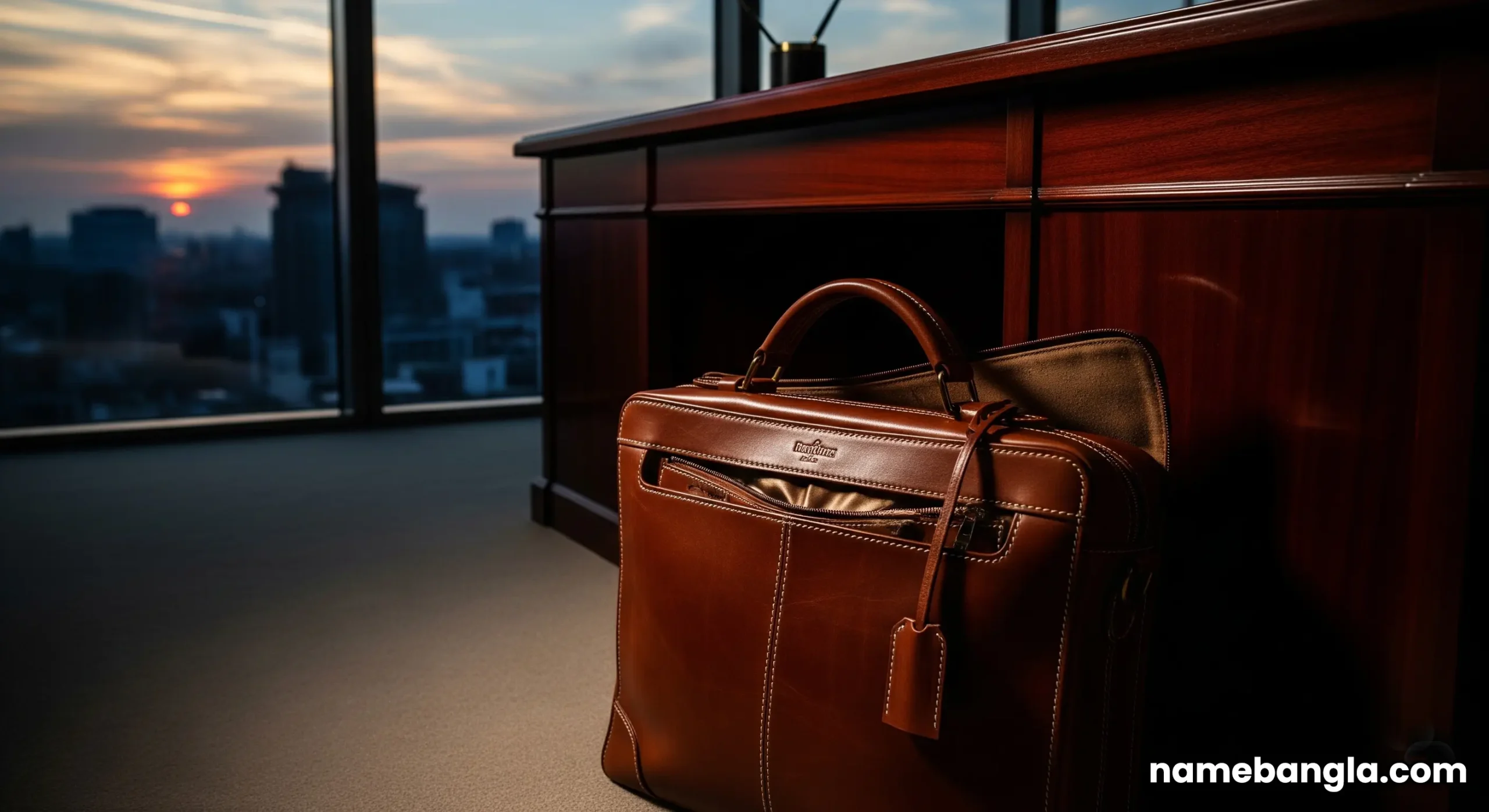 The luxurious office area of a Burj Al Arab Diplomatic Suite, with a desk and chairs facing a stunning sea view.