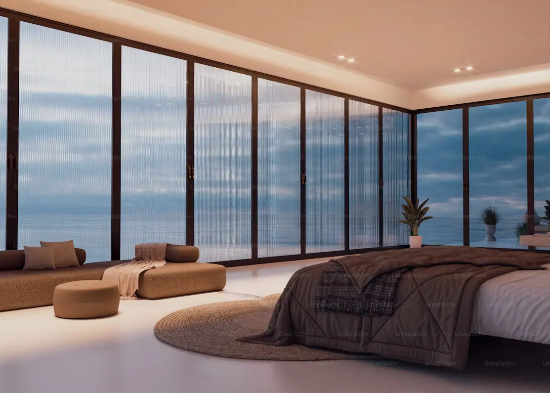 The romantic view from a Panoramic Suite at Burj Al Arab, perfect for a honeymoon.