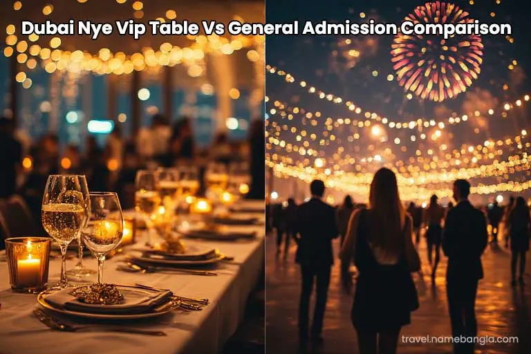 Dubai Nye Vip Table Vs General Admission Comparison.
