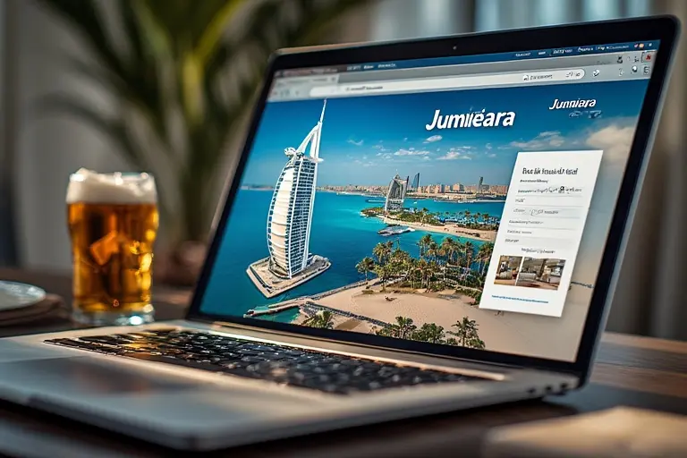 A guide showing the three ways to book the Burj Al Arab: the official website, by phone, or with a travel agent.