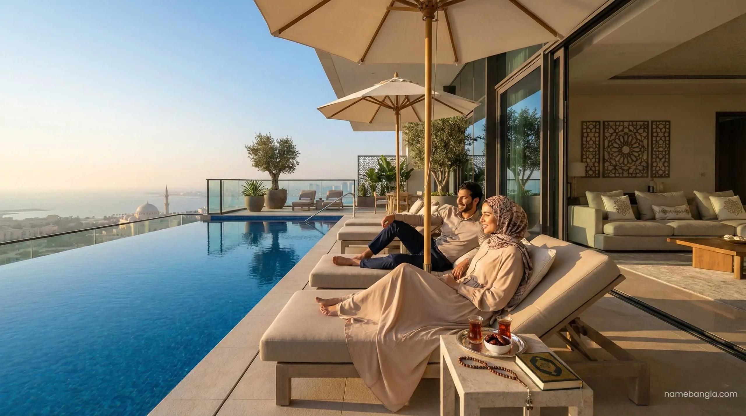 Luxury suite with private infinity pool at Atlantis The Royal Dubai.