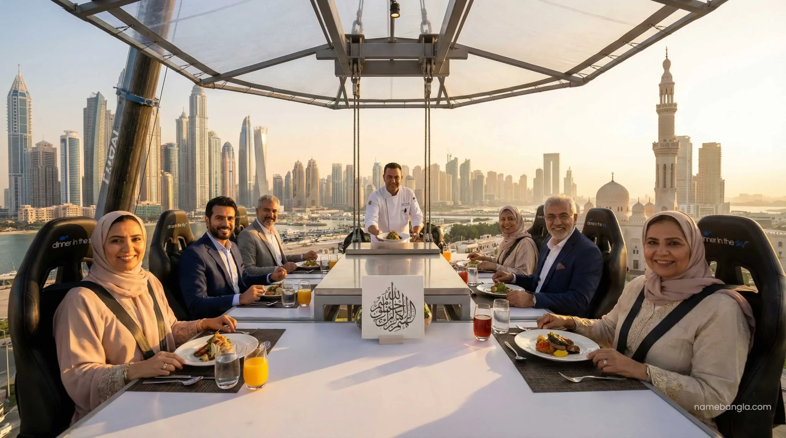 Dinner in the Sky Dubai Marina price and experience.
