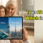 Comparison of 12 minute and 22 minute helicopter tours in Dubai.