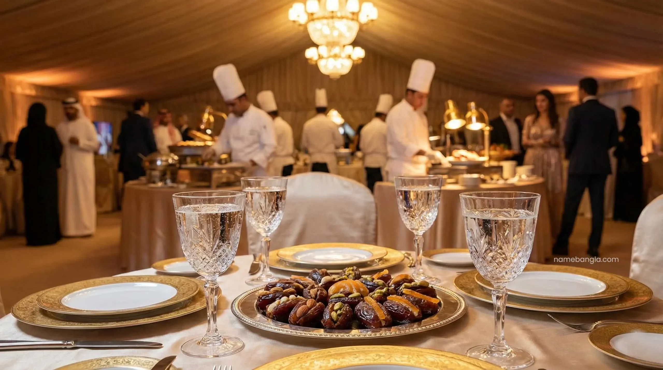 Premium VIP Iftar dining experience at a luxury Majlis in Dubai.