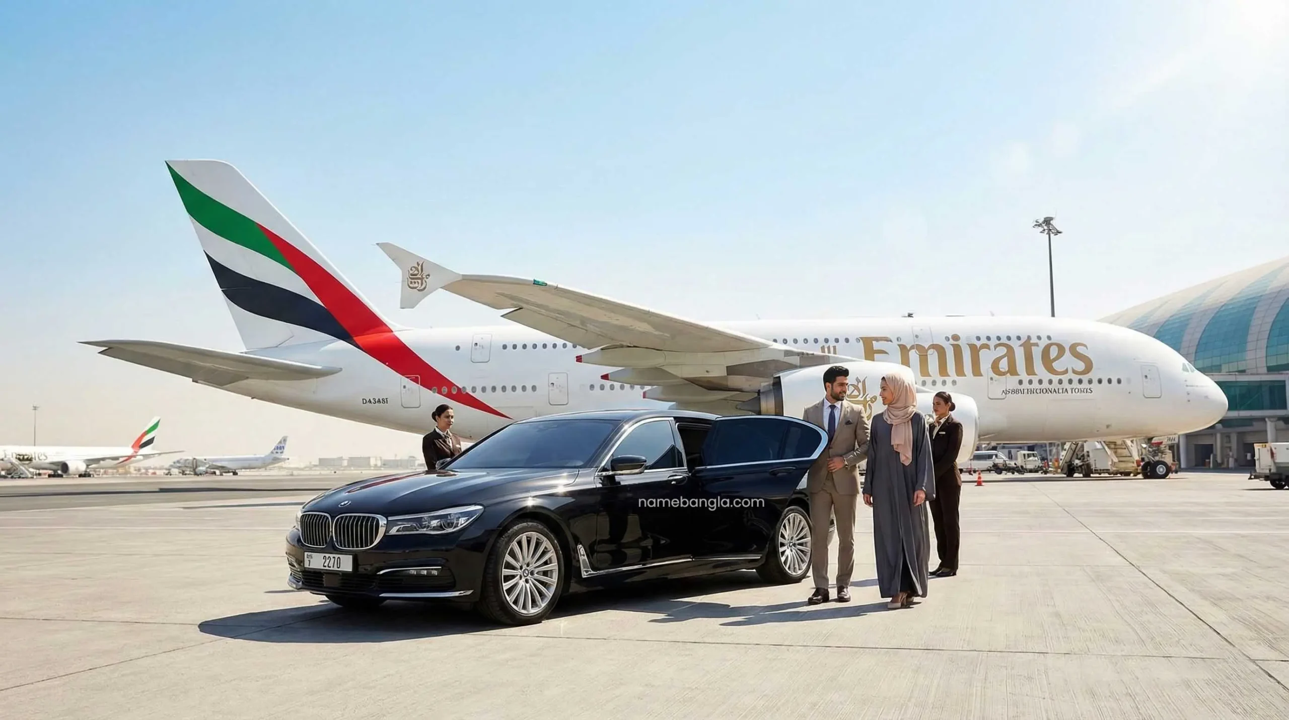 VIP limousine transfer Al Majlis service Dubai airport.