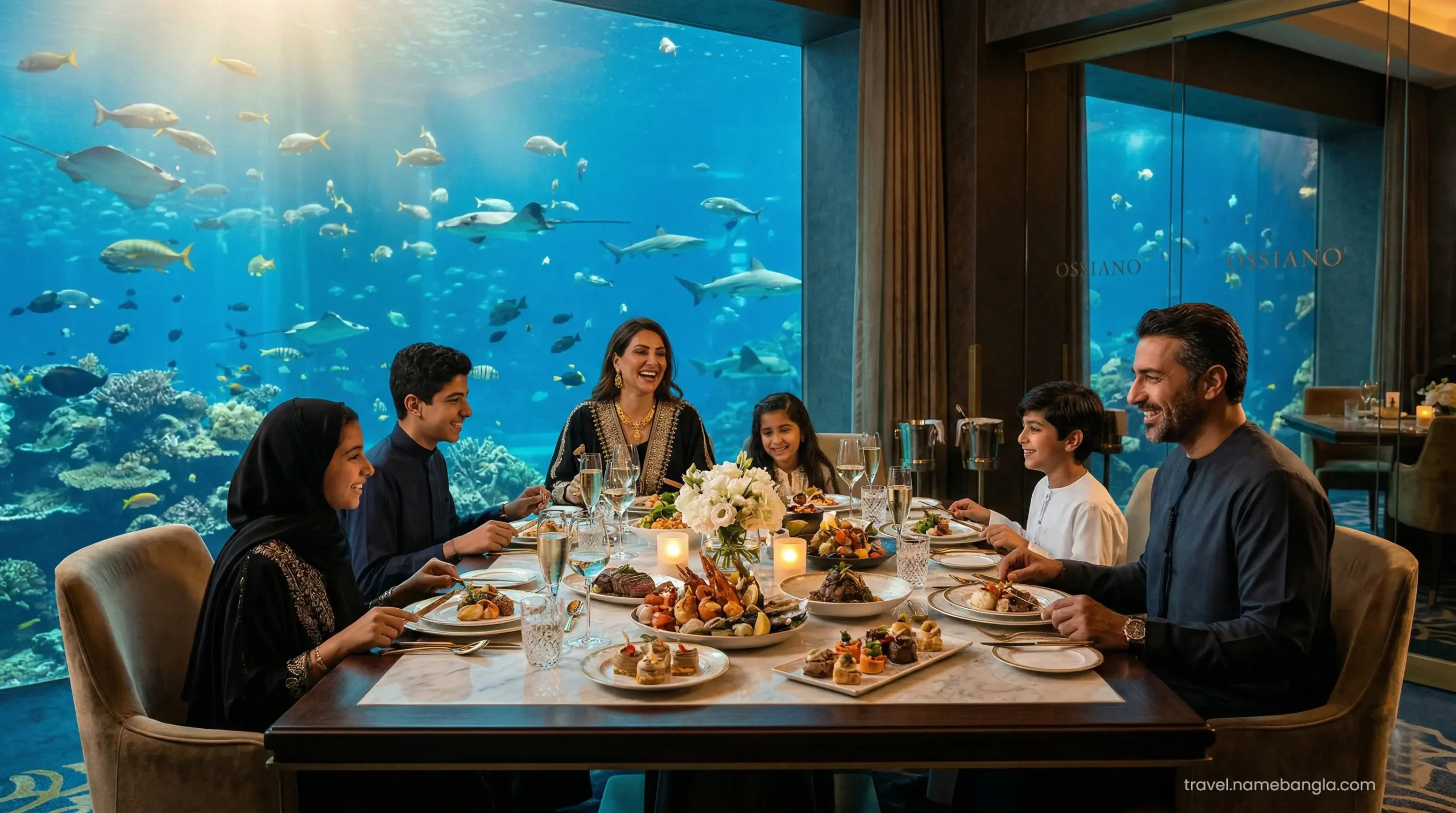 An exclusive luxury Halal family dining experience at a premium restaurant inside Atlantis The Palm Dubai.