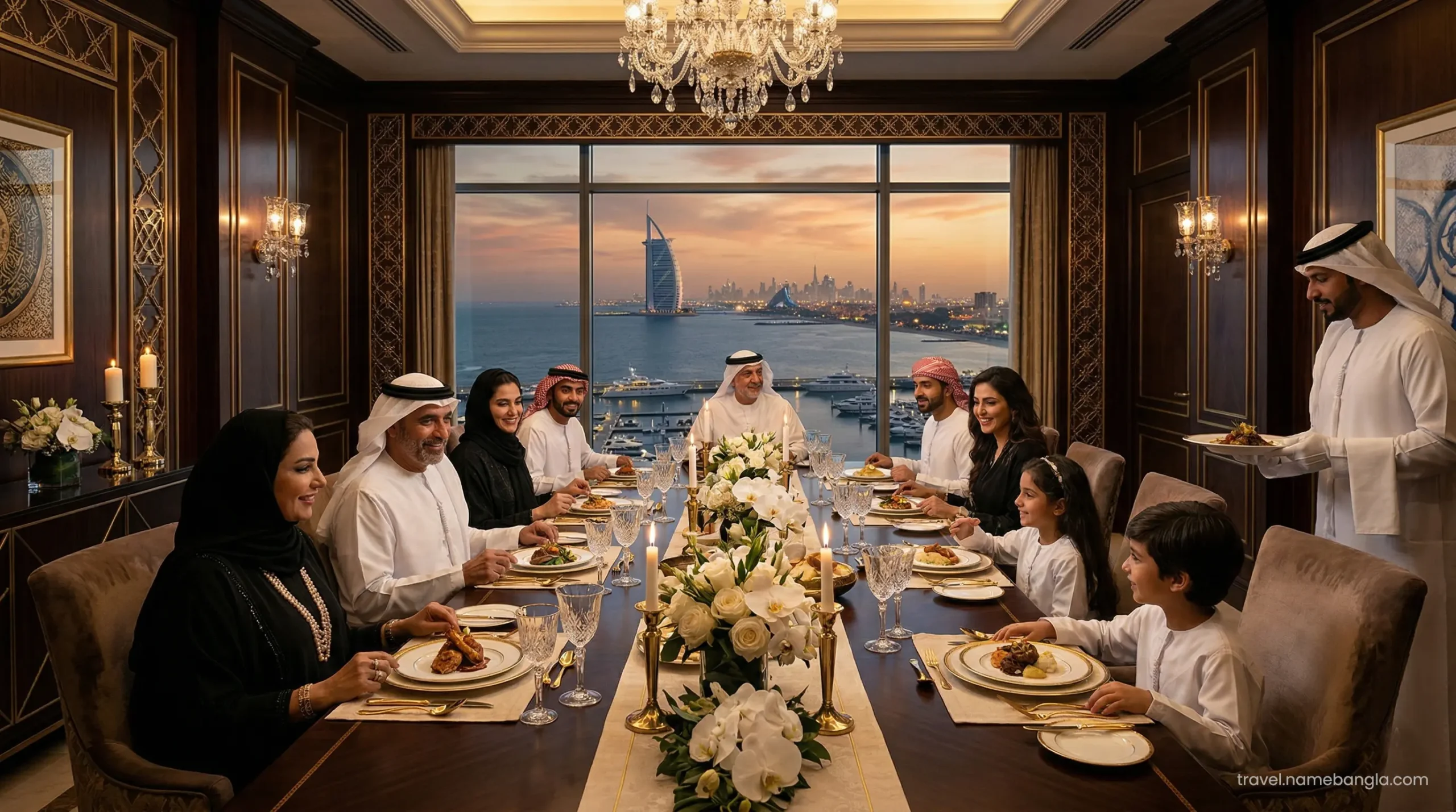 An exclusive luxury Halal fine dining experience at a celebrity chef restaurant inside a premium Dubai resort.