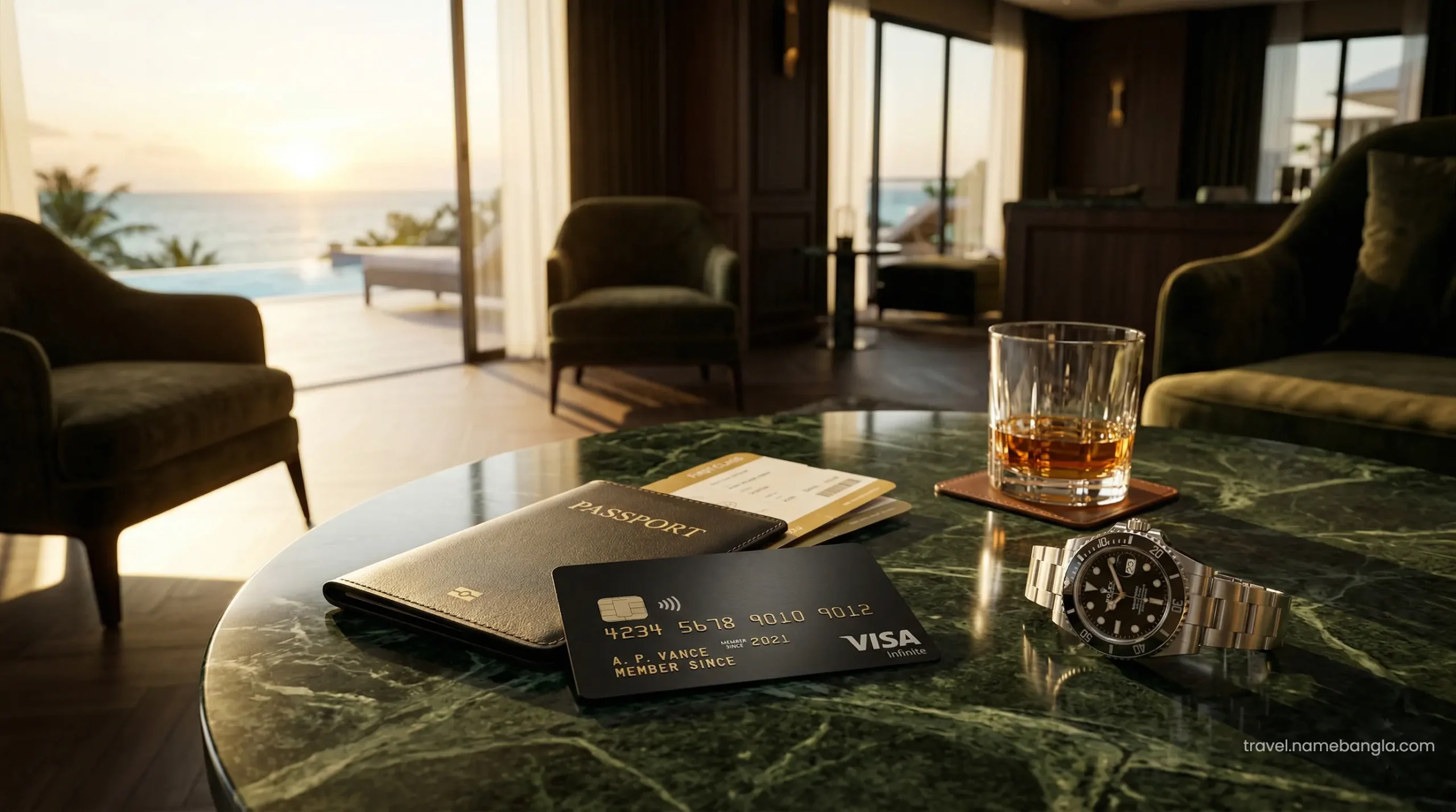 An elite private banking client utilizing Visa Infinite concierge services to secure exclusive GCC resident discounts in Dubai.