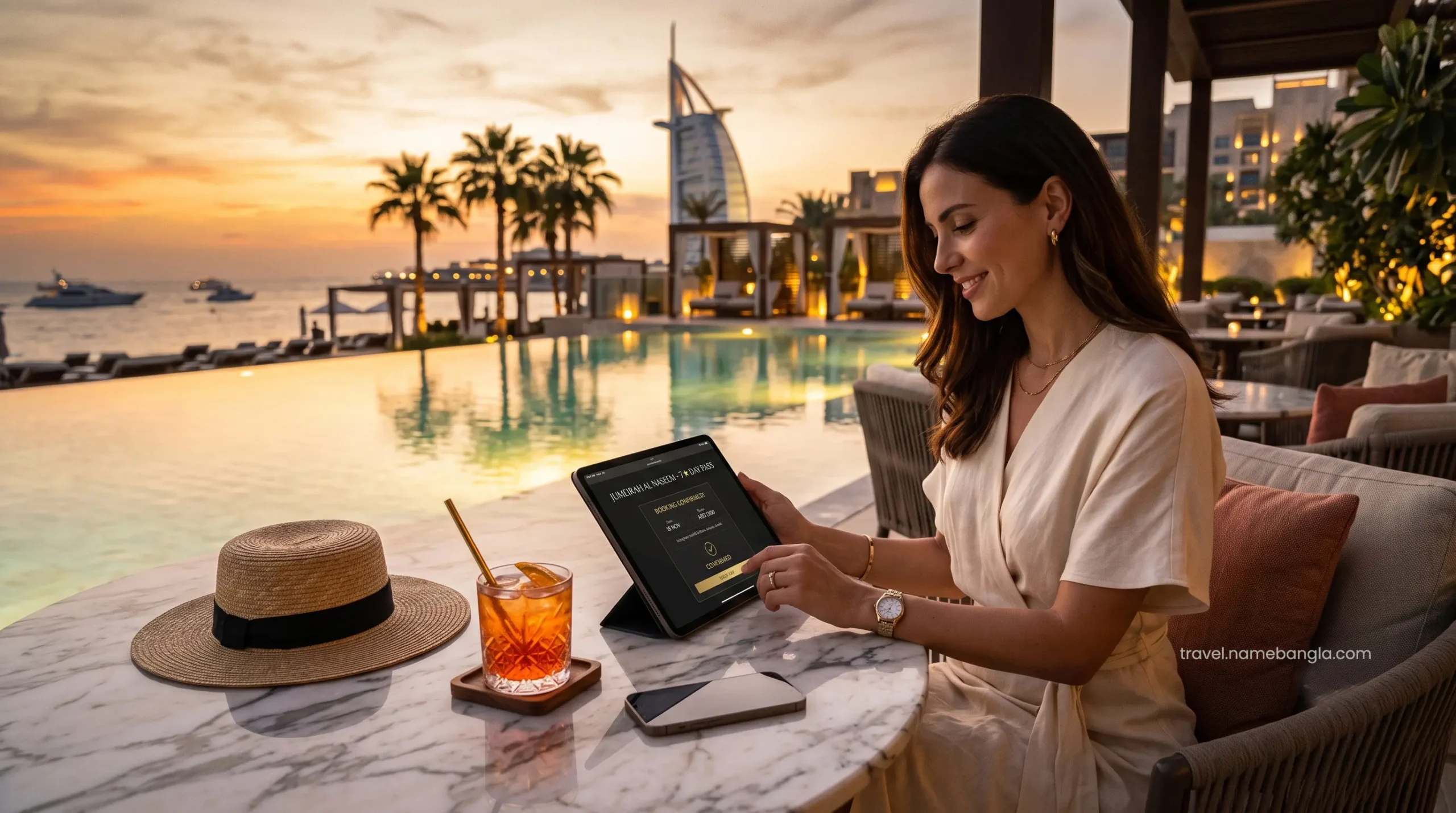 A premium traveler checking exclusive luxury concierge portals on a digital tablet to secure a Cloud 22 day pass.