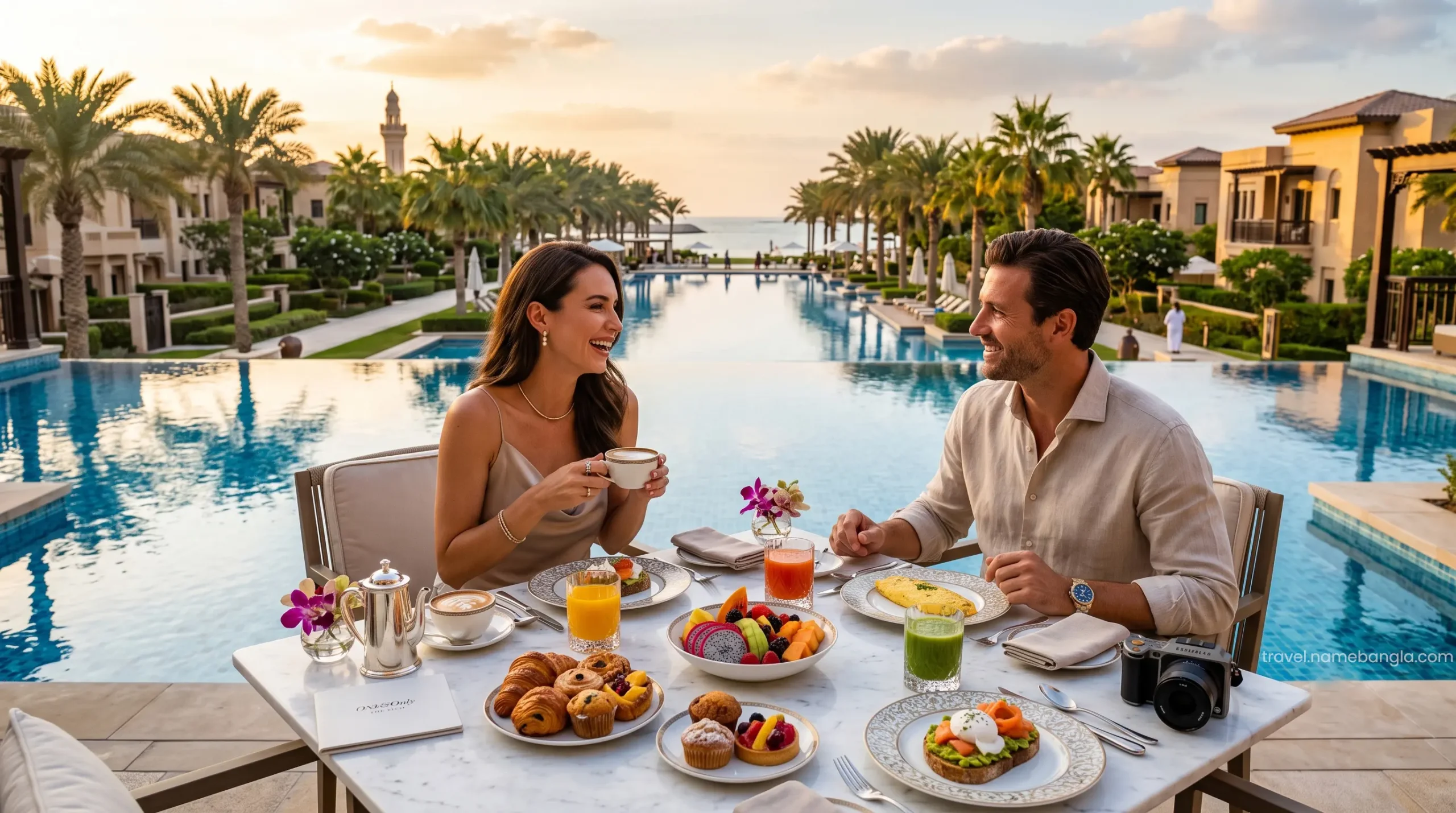 VIP guests enjoying a complimentary premium breakfast at Gastronomy, a lucrative perk often bundled with high-tier OTA bookings.