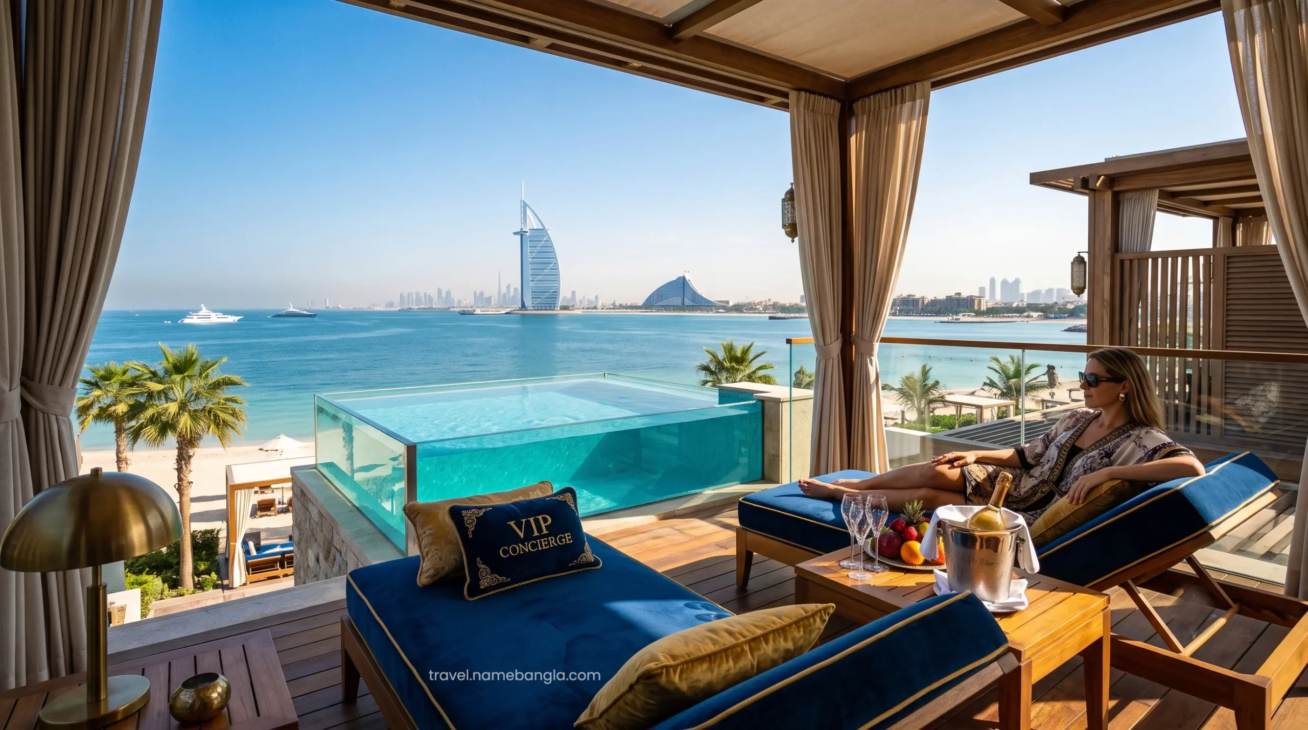 The opulent interior of a VIP Duplex Cabana at Cloud 22, featuring a private plunge pool and premium leisure amenities.